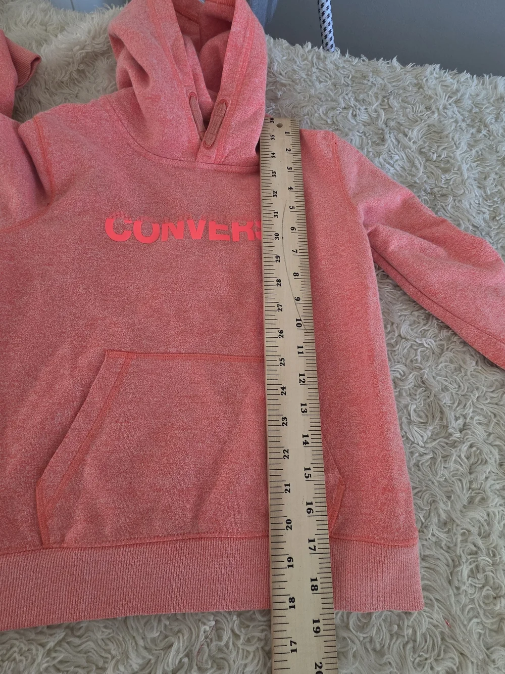 Converse Girls' Pink Pullover Hoodie Sweater